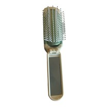 Vintage Clinique Folding Pop Up Hair Brush Mirror Compact Travel Comb Po... - $29.99