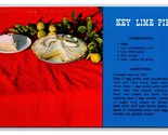Key Lime Pie Recipe UNP Chrome Postcard P17 - £3.92 GBP
