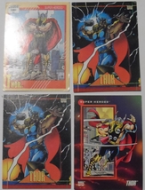 THOR Collectible 1991/3 Marvel 4 Superhereos Cards #48 53  Avengers VG+ Asgard - £15.49 GBP