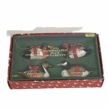 Vintage Enesco 1983 Handpainted Duck Ornaments Set 4 E-0324 Christmas - $17.29