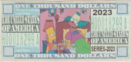 2023 Simpsons Krusty The clown and Bill of Rights $1000 Hard feel Novelty Bill . - £2.35 GBP