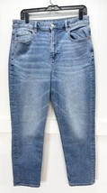 American Eagle Jeans Womens 12 Blue Mom Stretch High Rise Light Denim 90... - $24.99