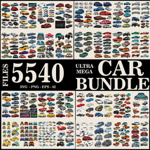 Amazing 5540 Files Ultra Mega Car Bundle | Sports Car Svg | Digital Car ... - $3.95