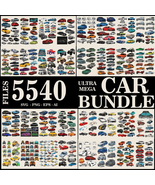 Amazing 5540 Files Ultra Mega Car Bundle | Sports Car Svg | Digital Car Silhouet - $73.69 MXN