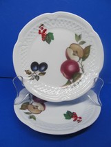 Philippe Deshouldieres Porcelaine Lourioux Set Of 2 Apples 5.75&quot; Canape Plates - £22.41 GBP