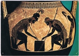 Postcard Achilles &amp; Ajax Playing Morra Museo Etrusco Vatican City Italy - £2.26 GBP
