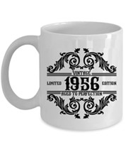 Vintage 1956 Coffee Mug 15oz Ceramic Gift For Women, Men 66 Years Old White Mugs - £15.53 GBP