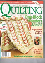 American Patchwork and Quilting Magazine December 2008 issue 95 - £11.41 GBP