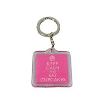 Lesser &amp; Pavey Keep Calm And Eat Cupcakes Keyring - £2.53 GBP