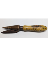 Vintage Medical Apothecary Cork Borer Sharpening Tool Wood Handle w/Bras... - £20.23 GBP