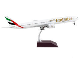 Boeing 777-300ER Commercial Aircraft Emirates Airlines White w Striped Tail Gemi - £120.45 GBP
