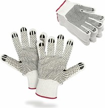 20 Dozen 240 Pair String Knit Gloves Womens With Pvc Dots On Both Sides Work New - £183.64 GBP