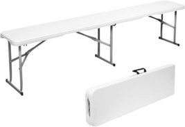 The 6-Foot Plastic Folding Bench Is A Versatile And Foldable Seat Ideal For - £50.89 GBP