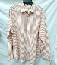 Tommy Bahama Long Sleeve Pink &amp; White LS Silk Blend Dress Shirt LG - $285.10 MXN