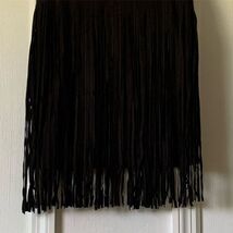 Passaretta Women&#39;s Black Fringe Mini Skirt Size M Casual Party Wear - €21,39 EUR
