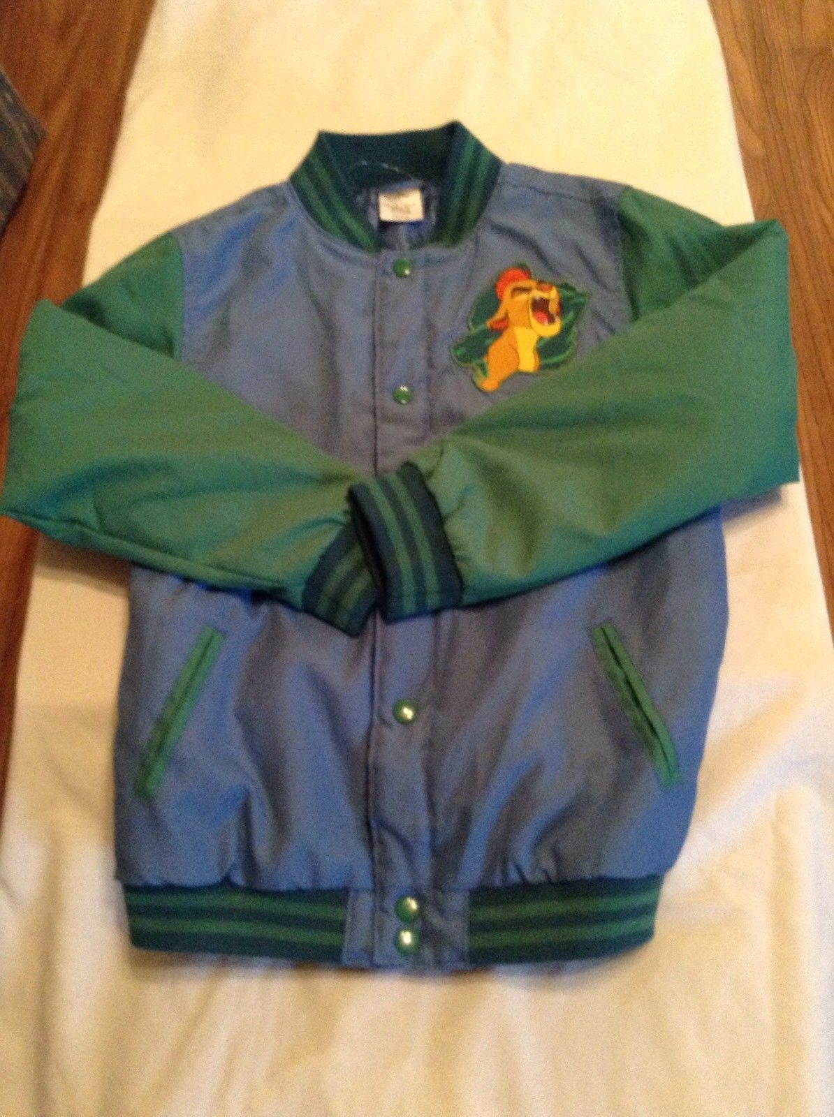 Primary image for Size 9 10 Disney jacket Lion King varsity long sleeve snaps blue green girls New