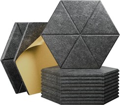 12 Pack Self-Adhesive Acoustic Wall Panels, 14&quot; X 12&quot; X 0.4&quot; Soundproof Wall - £31.32 GBP