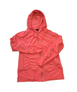 Champion elite women&#39;s jacket hoodie zip neon orange large casual - $25.48 CAD