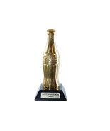 1950&#39;s Coca-Cola All Star Salesman&#39;s Award Gold bottle with wood base - $123.75