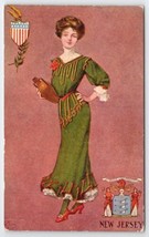 New Jersey State Girl Artist Signed St John Postcard B45 - £12.54 GBP