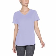 Skechers Women&#39;s Plus Size XXL V Neck Lavender Go Walk Short Sleeve Ribbed Shirt - £9.34 GBP