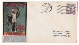 US 1932 Olympics Cover Summer Opening Day Cover Olympic Village Cachet S... - $19.95