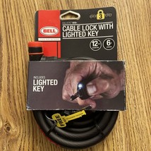 Bell Cable Bike Lock With Lighted Key - 6 feet long - 12 mm diameter - Brand New - £7.58 GBP
