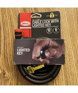 Bell Cable Bike Lock With Lighted Key - 6 feet long - 12 mm diameter - B... - £7.46 GBP