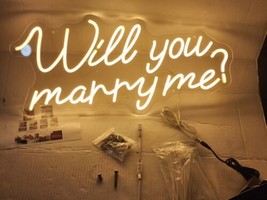 &quot;Will You Marry Me?&quot; Neon-style Sign Plug In - £22.82 GBP