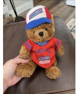 Vintage promotional Snickers Candy Bar Teddy Bear plush Hat And Jersey G... - $8.15