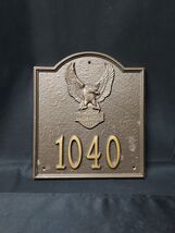 Rare Bronze HARLEY DAVIDSON Plaque Sign House Number 1040,  Solid Heavy - $49.99