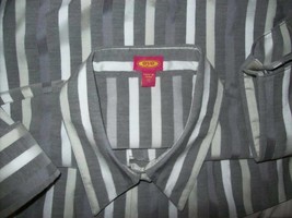 New EYE Shirt~Sz 12~Retail $160~Gray/White Stripe~Very Detailed~NWOT~Gorgeous - £37.01 GBP