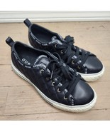 Guess Fashion Sneakers Black Quilted Lace Up 8.5M GWPEYTINA NEW  - $29.17 CAD