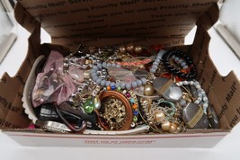 Craft Repair Costume Junk Jewelry Lot USPS Small Flat Rate Box JL6102410 - £11.85 GBP