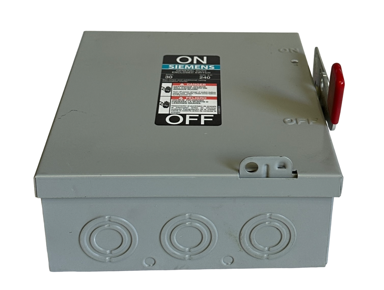 Interrupteur De Déconnexion Sécurité Square D DU321 – 30A 240VAC 3 Pôles – Type 1 – Pour Industriel