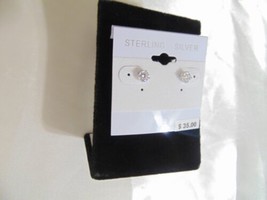Department Store Sterling Silver Cubic Zirconia Stud Post E801 - £9.96 GBP