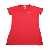 Under Armour Shirt Womens XS Pink Athletic Tee V Neck Semi Fit Workout  - £14.72 GBP