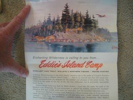RARE Vintage Les Kouba Advertisement Print  Eddie&#39;s Island Camp Ontario Trout - £53.41 GBP