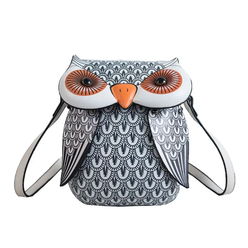 Cute Owl  PU Leather Handbag Casual Satchel School Purse  Bag Crossbody - $59.64