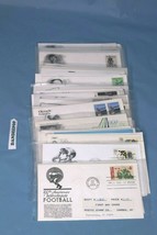 Mystic Co First Day Issue 42 Assorted Sports Cover Stamps Envelopes 1969-1994 - £27.84 GBP
