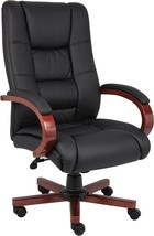 Boss Office Products High Back Executive Chair, Black/Mahogany - £242.24 GBP