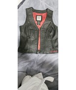 Harley Davidson Womens Genuine Leather Vest sz small - £112.88 GBP