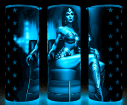 Glow in the Dark Wonder Woman Super Hero Sexy Comic Cup Mug Tumbler 20oz - £18.31 GBP