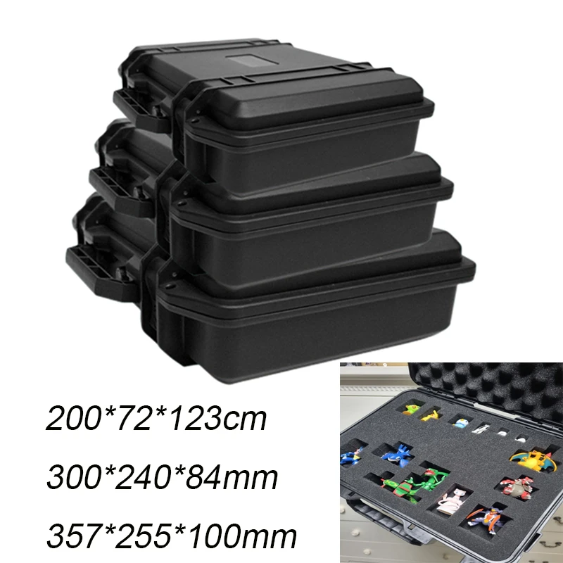 Portable Shockproof Sealed Safety Case Toolbox Airtight waterproof tool box Inst - £64.15 GBP