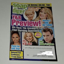 Soap Opera Digest Magazine August 16 2011 Y&amp;R Preview Billy Miller Genie Francis - £15.56 GBP