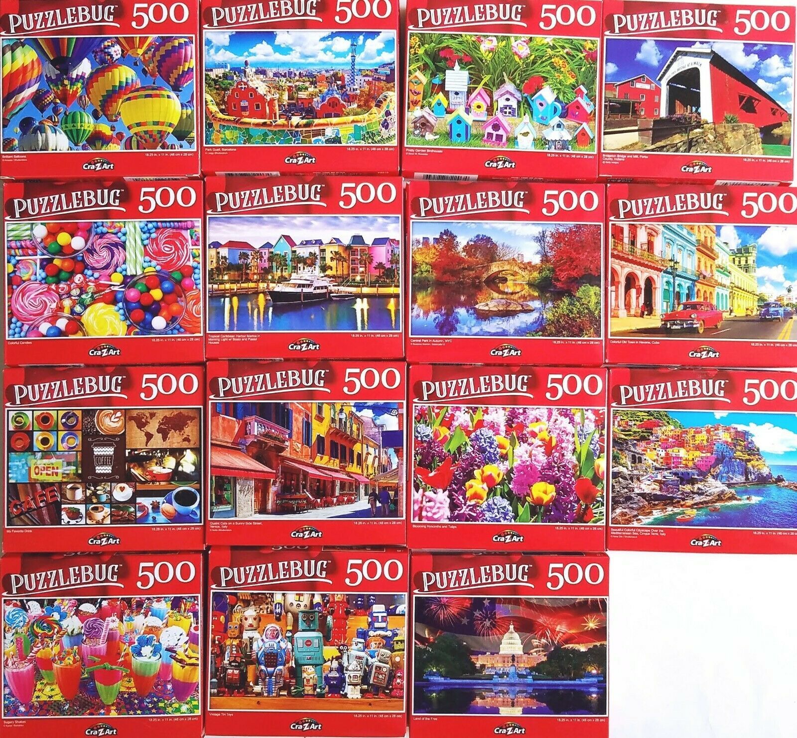 500 Pc Jigsaw Puzzles 18.25”x11” 1/Pk s20h, Select: Balloons Havana Coff... - $2.99