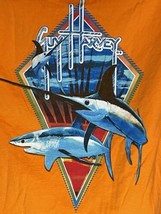 GUY HARVEY AFTCO Men&#39;s Short Sleeve Crew Neck Chest Pocket Shark Shirt S... - $9.49