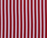 Cotton Twill Bright Red &amp; White Stripe 60" Home Decor Fabric by the Yard... - $9.95