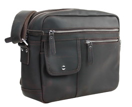 Vagarant Traveler Full Grain Cowhide Leather Messenger Bag LM27.DB - £104.36 GBP