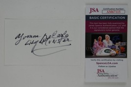 Yvonne De Carlo Signed 3x5 Index Card Autographed The Munsters JSA COA - £159.23 GBP